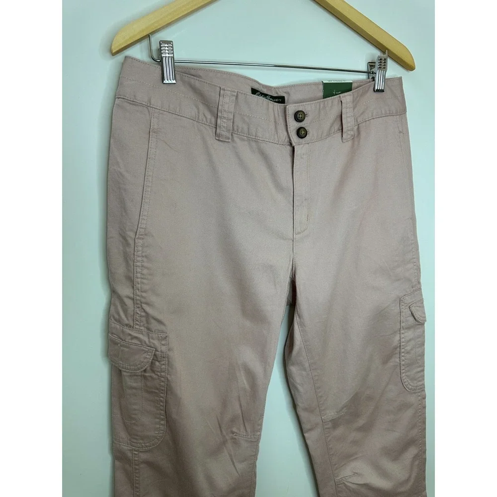 Eddie Bauer Dusty Rose Pink Cotton Twill Cargo Utility Pants Size 10 NWOT Hiking - Picture 3 of 13